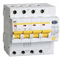 Автомат дифференциального тока АВДТ IEK KARAT АД14 4п 40А 30мА 4,5кА C тип AC картинка